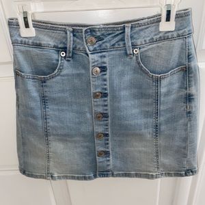 American eagle high waisted jean skirt